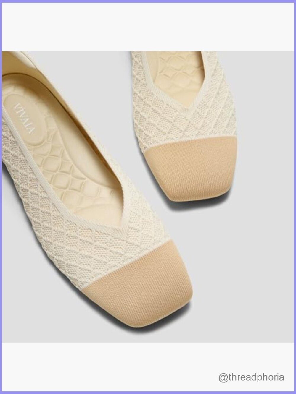 Newly Upgraded Women's Ballet Flats Comfortable Square-Toe V-Cut Flats - Picture 4 of 7